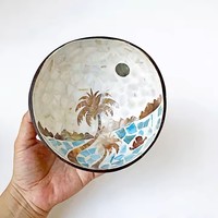 Bol en rotin naturel écologique, fabriqué au Vietnam, style bohème, design poli, pour les fêtes, échantillon gratuit, commande en gros