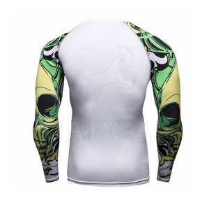 Rashguard personnalisé à manches longues pour homme (Spandex/Nylon) pour l'exercice en extérieur - Respirant, séchage rapide, marque privée Capcan - Product Image 2