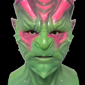 Großhandel Maßgefertigte Silikon-Vollgesichtsmaske Realistisches Alien-Kreaturen-Design Komfortables Weiches Material Wiederverwendbare Erwachsenen-Partymasken - Product Image 2