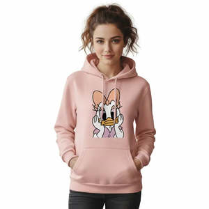 Women's for <b>Disney</b> Donald Daisy Hooded <b>Sweatshirt</b> Breathable Knitted XS One Size Zipper Design for Autumn - Product Image 1