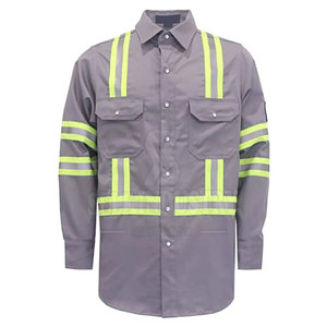 Manches longues Gym Wear Soudage FR Chemises Pour Hommes En Gros Logo Personnalisé Hommes Soudage FR Chemise - Product Image 1