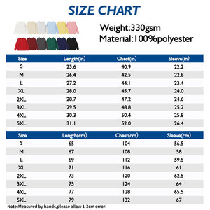 เสื้อสเวตเตอร์คอกลมมีฮู้ดแขนยาวสำหรับผู้ชายสีดำ330GSM ทรงโอเวอร์ไซส์แนวสตรีทย้อนยุคคอกลม100% โพลีเอสเตอร์ - Product Image 3