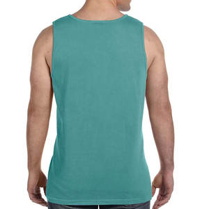 Débardeurs respirants bleu ciel pour hommes avec logo personnalisé - Product Image 5