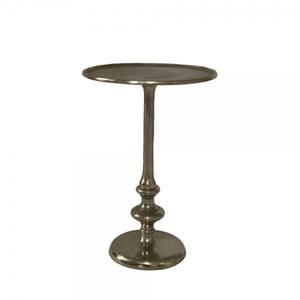 Tall Aluminum Coffee <b>Table</b> Champion Gold Finished Shiny Office & Counter Side <b>Table</b> with <b>Round</b> <b>Top</b> on Base - Product Image 1