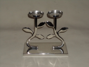 Portavelas de Cristal y Metal para Velas de Té, Estilo Clásico, Diseño Fabuloso, Acabado en Níquel, Superventas - Product Image 6