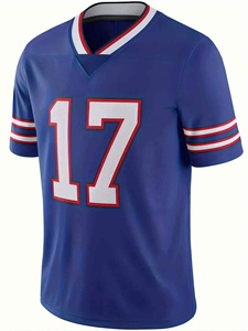 Uniforme de Rugby Bordado de Alta Calidad, Uniforme de Fútbol Americano Azul Transpirable con Cuello en V, Cómodo - Product Image 2