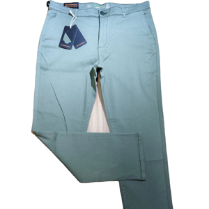 Pantalones ajustados informales para hombre, pantalones de poliéster 100% ligeros de alta elasticidad, pantalones de traje Formal de negocios con parte delantera plana de cintura media - Product Image 1