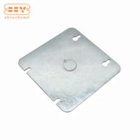 Couvercle carré en métal de 4-11/16 po 72C6 en acier pré-galvanisé avec découpe de 1/2 po pour boîte de jonction électrique