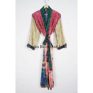 Kimono de Seda con Estampado Floral Personalizado para Mujer, Cárdigan Largo con Cuello en V y Cierre de Cordón, Ropa de Verano - Product Image 6