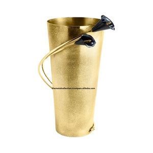 Florero decorativo de Color dorado y aluminio para el hogar, jarrón elegante para la decoración del hogar, Hotel, restaurante, habitación, macetas, Mesa - Product Image 1