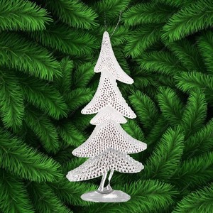 Adorno Navideño para el Hogar, Bañado en Oro, Pintura Transparente, Verde Escarchado, Acrílico con Puntos, para Árbol de Navidad - Product Image 6