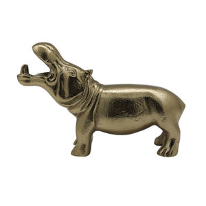 Meilleures ventes Sculptures d'animaux en aluminium Figurines abstraites Nickel fini pour la maison Salon Sculpture décorative de table - Product Image 1