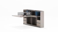 Ventes directes d'usine Bureau ouvert en bois Bureau Poste de travail Cabinet Personnel Poste de travail Bureaux Table d'ordinateur avec pieds en métal