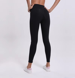 Leggings de yoga pour femmes, taille haute, couleur unie, longueur cheville, respirants, légers, anti-transpiration, séchage rapide, pour la salle de sport et le yoga - Product Image 3
