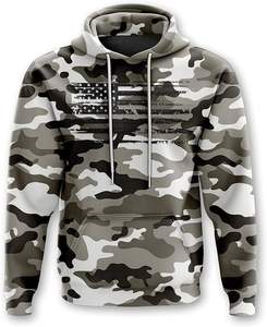 Sudaderas con Capucha de Camuflaje Pesado con Bandera Estadounidense Patriótica de Tactical Pro Supply para Hombre y Mujer, Decoradas en los Estados Unidos - Product Image 1
