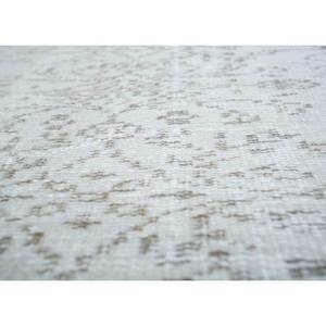 Tapis Vintage en Laine Ivoire Noué à la Main Pae-642 pour Salon, Entrée, Couloir, Chambre d'Adolescent - Motif Puzzle Rectangulaire à Médaillon - Product Image 3