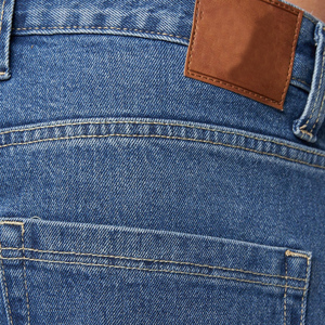 กางเกงยีนส์ขาสั้นสำหรับผู้ชาย, กางเกงยีนส์เอวลอยขนาดกลางมีซิป100% เอวลอยกางเกงขาสั้นผ้าฝ้ายทรงหลวม - Product Image 4