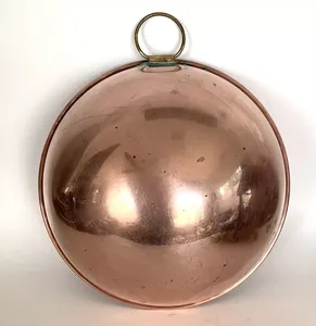 Suministro directo de fábrica Ecológico Tazón grande de cobre para mezclar clara de huevo Utensilios de cocina redondos Tazón de acero para comida de fiesta con asa - Product Image 3