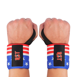 สายรัดข้อมือโพลีเอสเตอร์ยืดหยุ่นสูงแบบมีโลโก้สั่งทำ เป็นมิตรกับสิ่งแวดล้อม ปิดด้วยแถบตีนตุ๊กแก ป้องกันการลื่น ดีไซน์คลาสสิก สำหรับออกกำลังกาย - Product Image 1