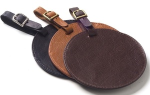 Étiquette de bagage personnalisée en cuir PU avec Logo personnalisé au meilleur prix - Product Image 2