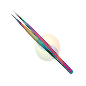 Pinces à extensions de cils de précision de qualité supérieure, outil de beauté professionnel en acier inoxydable, pinces à extensions de cils à ultra-grip - Product Image 1