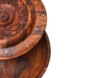 Fait à la main rustique-marmite en bois sculptée dans des tailles personnalisées, marmite en bois faite à la main, marmite en bois de la meilleure qualité - Product Image 4