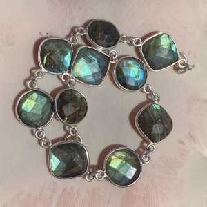 Handmade Labradorite 925 Sterling Silver <b>Bracelet</b> 8 Inch Adjustable Unique Fashion Jewelry Gift For Women Men - Product Image 5