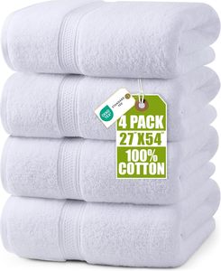 Ensemble de serviettes de bain Utopia Towels, lot de 4 serviettes de bain premium, 27 x 54 pouces, 100 % coton peigné, 600 GSM, légères - Product Image 5