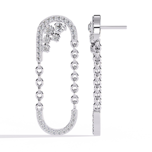 ต่างหูทองคำ 18K ประดับเพชรแล็บโกรว์ คุณภาพพรีเมียม - Product Image 6