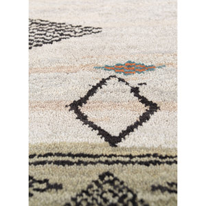 Tapis Manchaha en laine et soie de bambou noué à la main, motif géométrique, rectangulaire, pour couloir, salon d'adolescents, modèle Les-2612 - Product Image 3