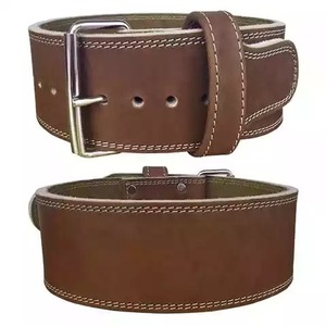 Ceinture de gymnastique de haute qualité Logo personnalisé soutien dorsal ceinture d'haltérophilie en cuir véritable ceintures de gymnastique de musculation d'haltérophilie - Product Image 1