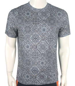 Camiseta de manga corta para hombre con cuello redondo de algodón 100% al por mayor 180 GSM Regular Fit diseño personalizado digital impreso sólido directo BD - Product Image 1