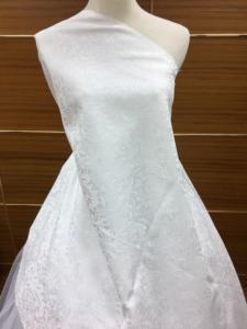 LCHC027 Taiwan Jacquard Robe Tissu 100% Polyester Élastique Blanc pour Jupes de Mariage Filles et Vêtements Garçons Accessoires - Product Image 6