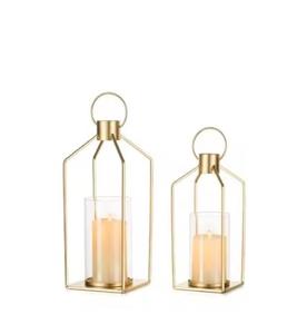 Lanterne en métal Décoration de la maison Hôtel Accessoires d'éclairage Lanterne en métal suspendue Porte-bougie à prix de gros - Product Image 2