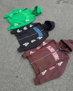 Sudaderas con capucha informales de invierno para hombre, Color sólido, 100% algodón, diseño de bolsillo de ajuste Regular, ropa de moda de alta calidad - Product Image 1