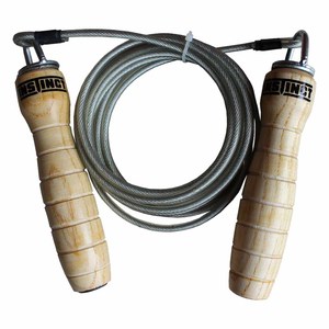 Cuerda de Saltar Ajustable de Calidad Premium, Portátil, con Logotipo Personalizado, Mango de Madera, Cuerda de Saltar Profesional de Cuero Duradero - Product Image 1