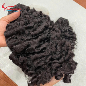 Texture chaude!!! Steam big fuzz extension de cheveux humains bouclés couleur noire naturelle disponible en entrepôt prêt à expédier - Product Image 1