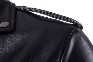 Chaqueta de cuero PU personalizada para hombre, chaqueta de talla grande - Product Image 3