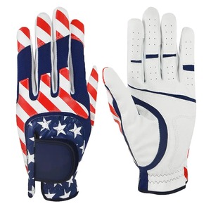 Guantes de golf Cabretta para todo tipo de clima personalizados de alta calidad Recién llegado Material de cuero genuino personalizado para deportes - Product Image 1