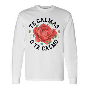 T-shirt promotionnel à manches longues « Mamá, fleur de calme » en espagnol - Product Image 2