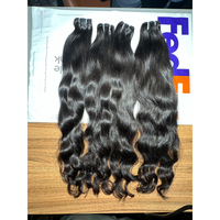 Extensiones de cabello virgen indio natural ondulado con textura suave y rebote natural cabello humano Remy sin procesar