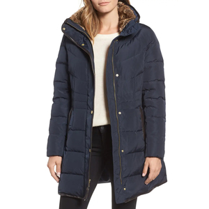 คุณภาพสูงBreathableฤดูหนาวยาวพัฟลงเสื้อแจ็คเก็ตผู้หญิงWarm Cold Proof Hooded Casual Downปักเป้าเสื้อแจ็คเก็ตสําหรับขาย - Product Image 1