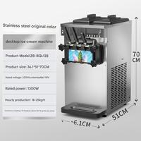 Machine à crème glacée molle de haute qualité en acier inoxydable à 3 saveurs avec double compresseur pour usage en restaurant