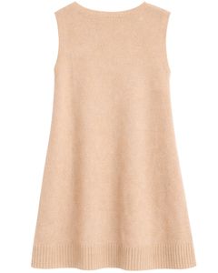 <b>Beige</b> Womens Knitted Sleeveless Sweater Vest V Neck Soft Acrylic Winter Layering Casual Custom Manufacturer OEM Wholesale Design - Product Image 2