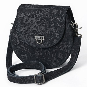 Sac bandoulière bohème en cuir véritable gaufré, fait main, vintage, floral, petit sac à main, bandoulière réglable, OEM - Product Image 1