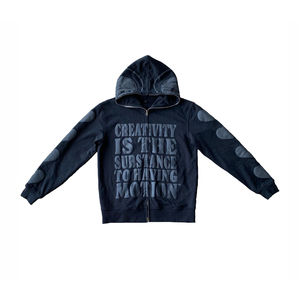 Sudadera con Capucha y Cremallera de Felpa 100% Algodón, 340 Gramos, Talla Grande para Invierno, Diseño de Patrón Sólido, Logotipo Personalizado, Corte Regular - Product Image 4