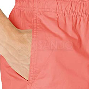 กางเกงขาสั้นผู้ชายแบบขายส่ง OEM ออกแบบเองได้ รุ่นใหม่ล่าสุด ผ้าฝ้าย 100% แห้งเร็ว ระบายอากาศดี สไตล์ลำลอง ลายเรียบ สั่งผลิตได้ - Product Image 4