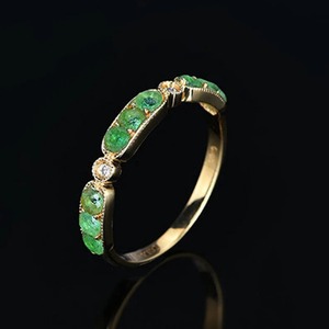 Emerald Cut 925 Sterling Silver or Gold Plated Emerald Engagement Handmade <b>Ring</b> for Women <b>Indian</b> Weddings Wholesale Fine Jewelry - Product Image 4