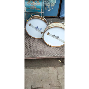 Tambour latéral en métal brun rond - Product Image 1