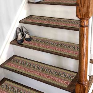 Alfombra Impresa - Alfombras de Entrada, Diseño Étnico, Diseño Kilim, Azteca, Moderna, Fácil de Limpiar - Product Image 2